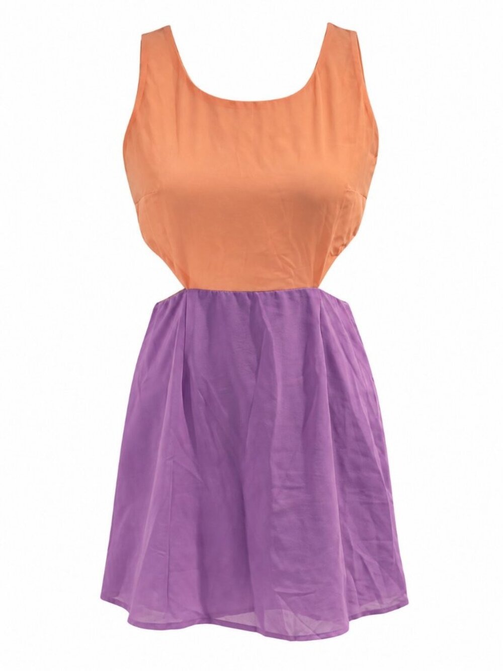 TOBI peach & light purple cut-out mini dress - size s